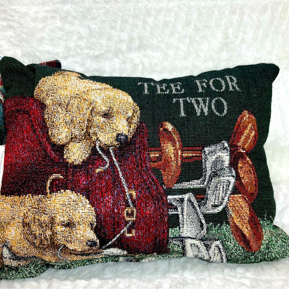 Good Housekeeping Mohawk Accent Pillows Labradors Set 2 Canvas Black NEW - Picture 4 of 6